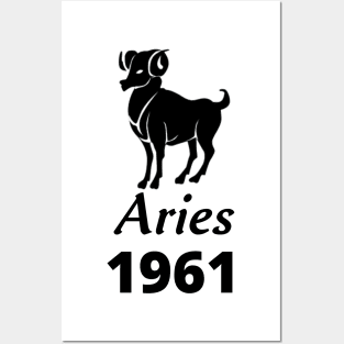 Black Aries Zodiac 1961 Posters and Art